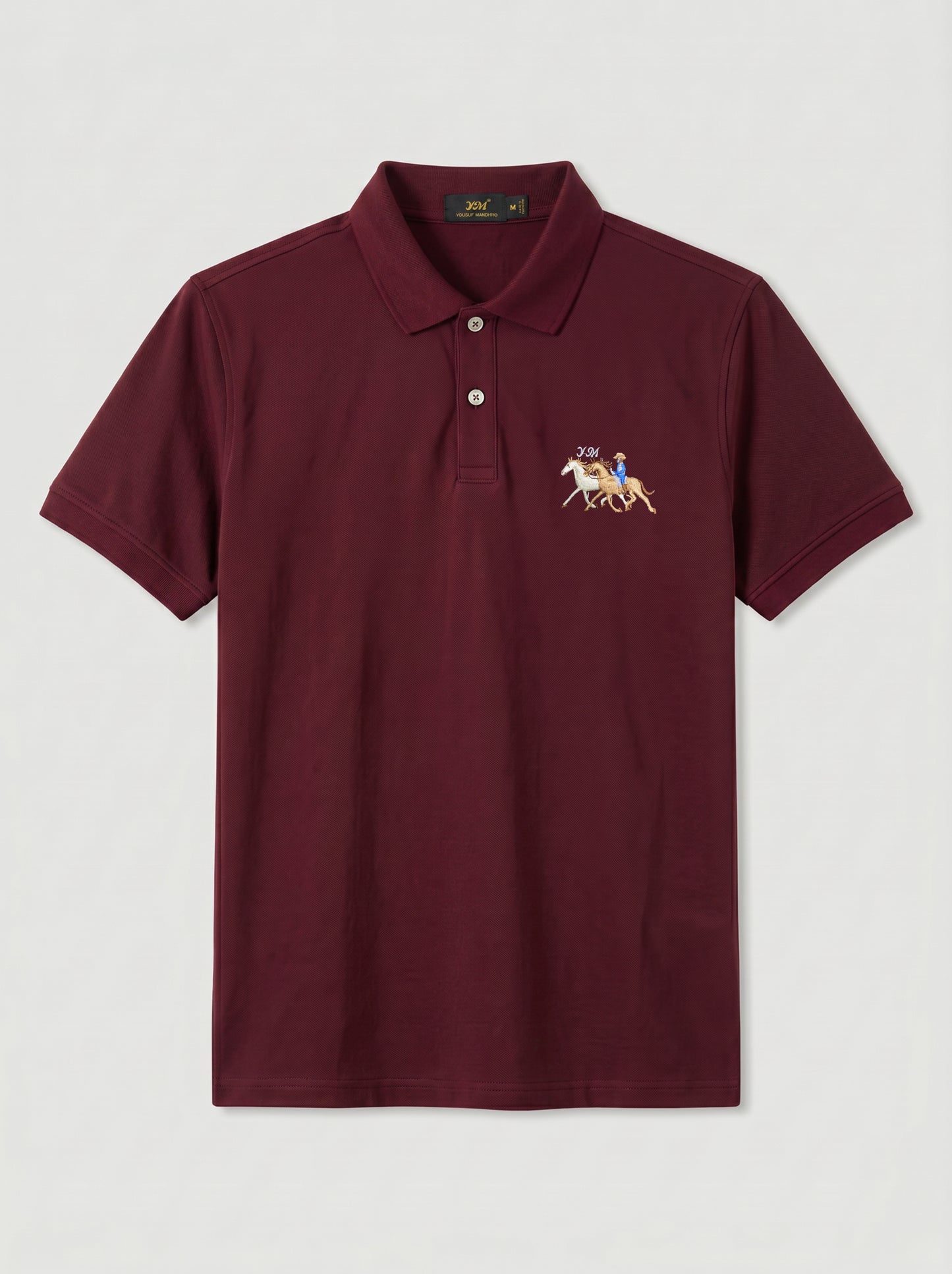 Classic Maroon Polo – Premium Cotton Stretch Slim Fit