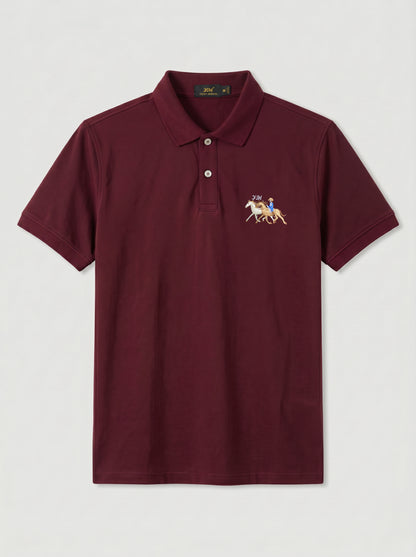 Classic Maroon Polo – Premium Cotton Stretch Slim Fit