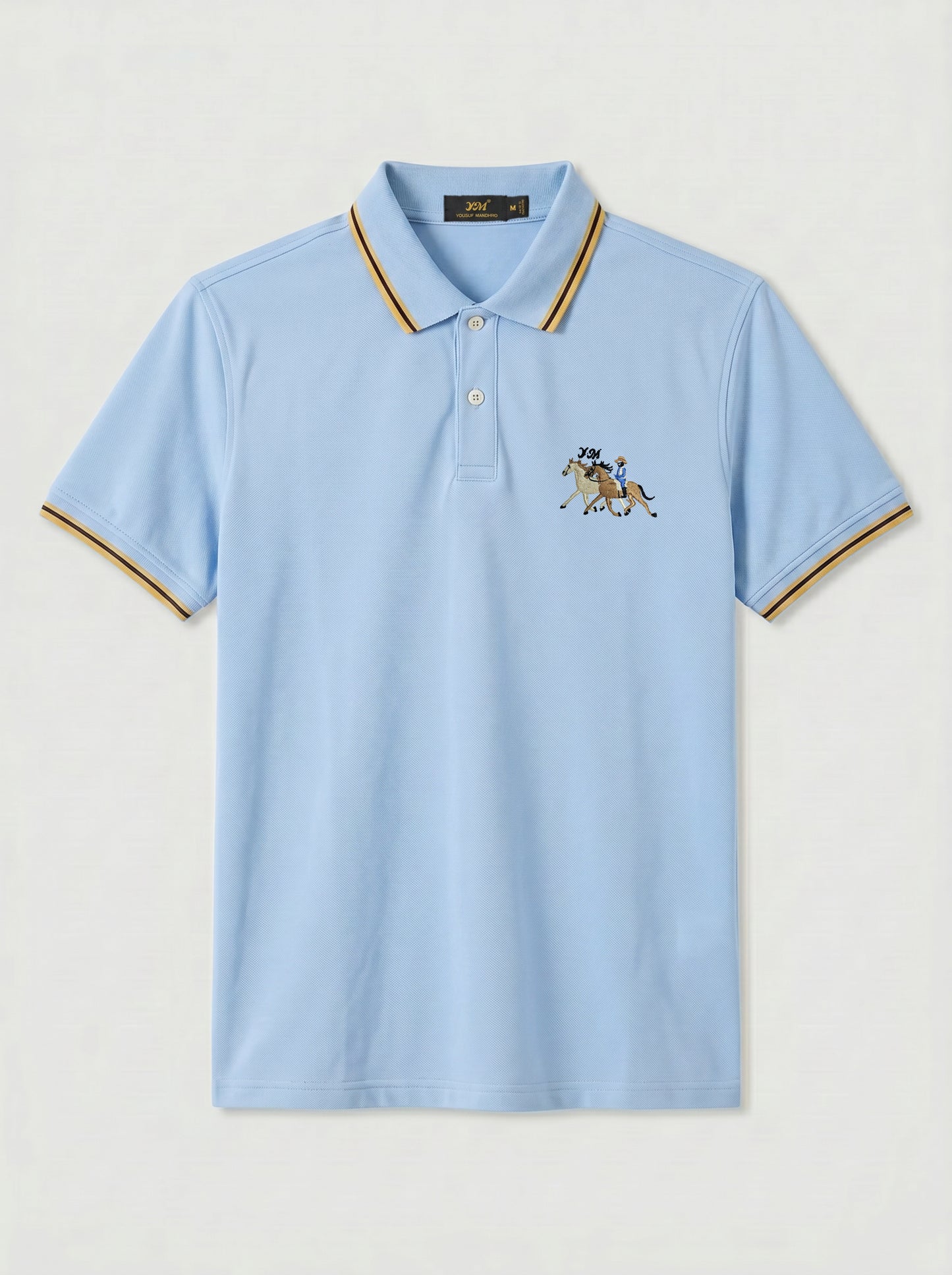 Sky Blue Tipped Luxury Polo