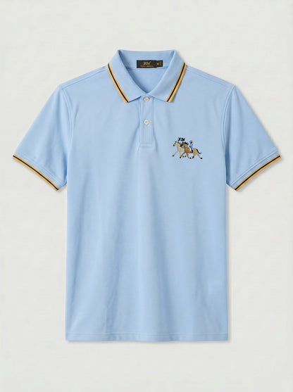 Sky Blue Tipped Luxury Polo