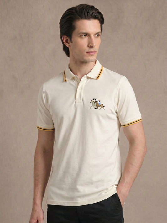 Egg White Tipped Luxury Polo