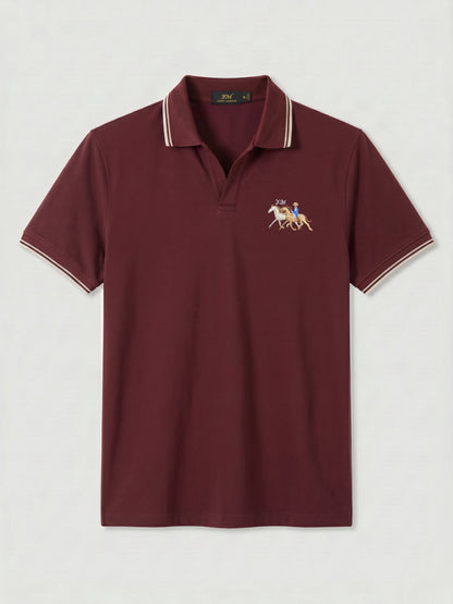 Maroon Tipped Old Money Polo