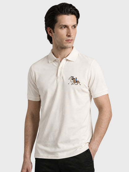 Classic Egg-White Polo Shirt