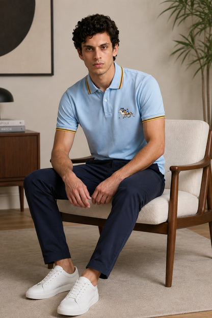 Signature Sky Blue Polo Shirt