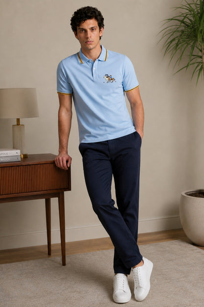 Signature Sky Blue Polo Shirt