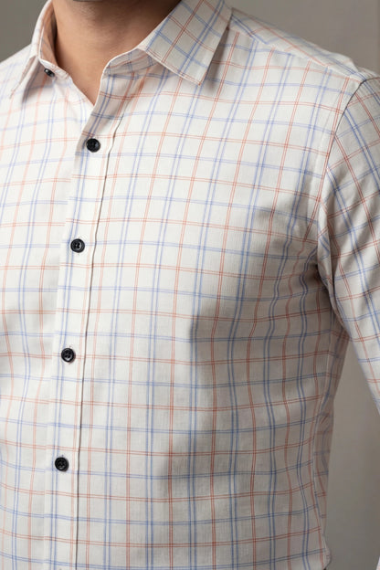 Check Grid Formal Cotton Shirt – Premium Tailored Fit