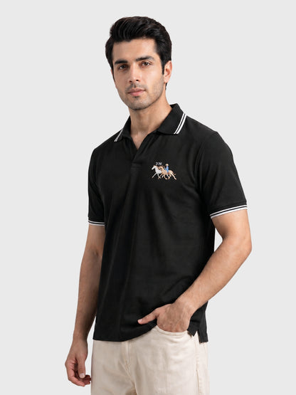 Heritage Black Polo Shirt