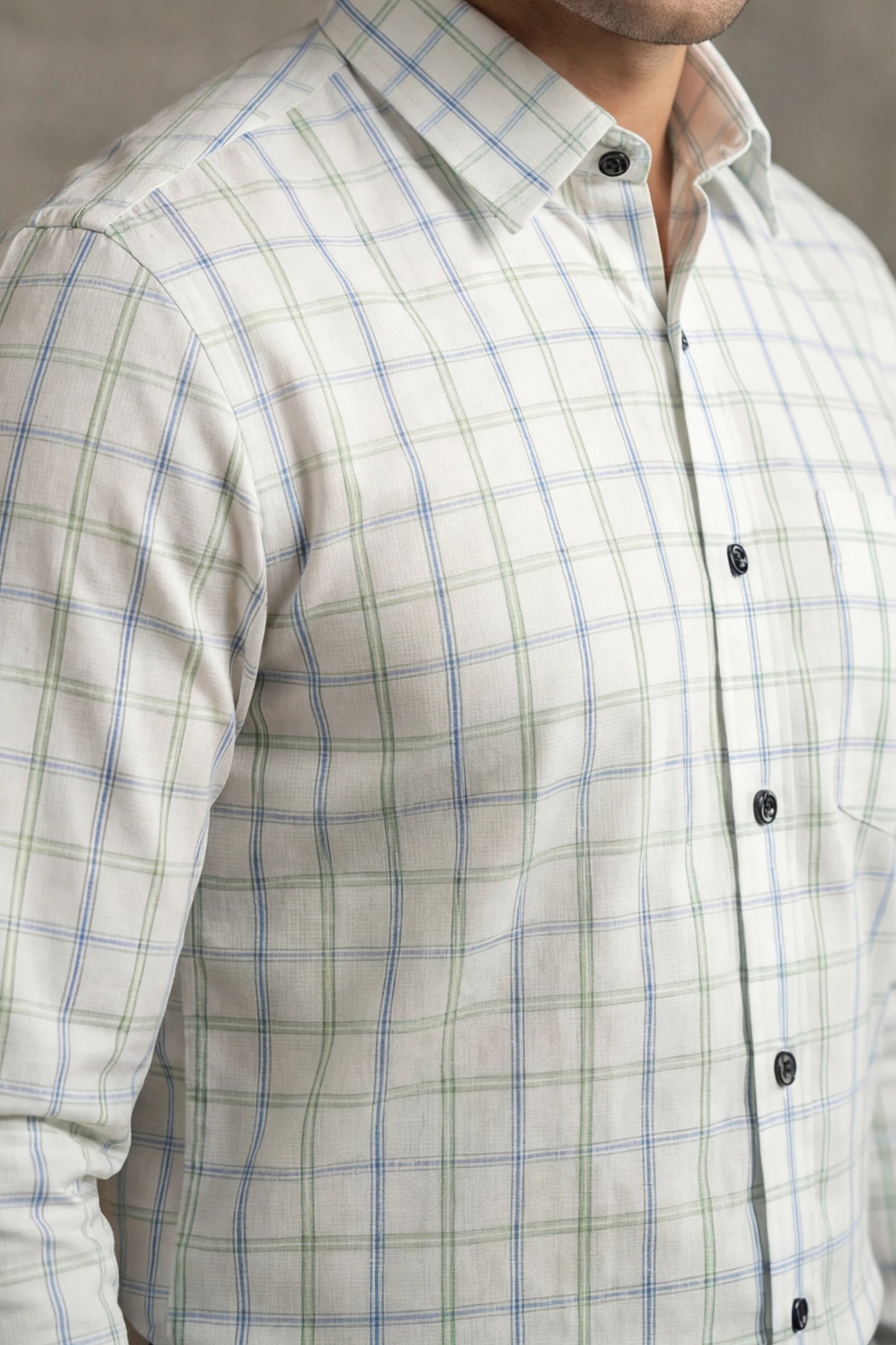 Check Grid Formal Cotton Shirt – Premium Tailored Fit