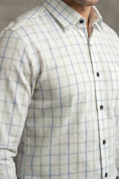 Check Grid Formal Cotton Shirt – Premium Tailored Fit