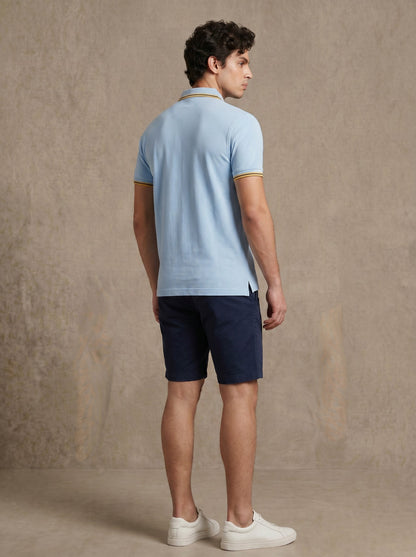 Sky Blue Tipped Luxury Polo