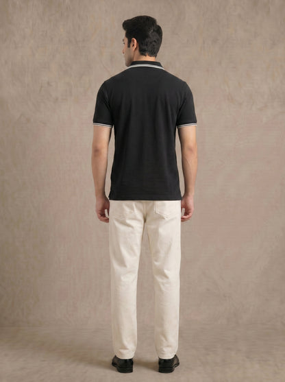 Black Tipped Old Money Polo