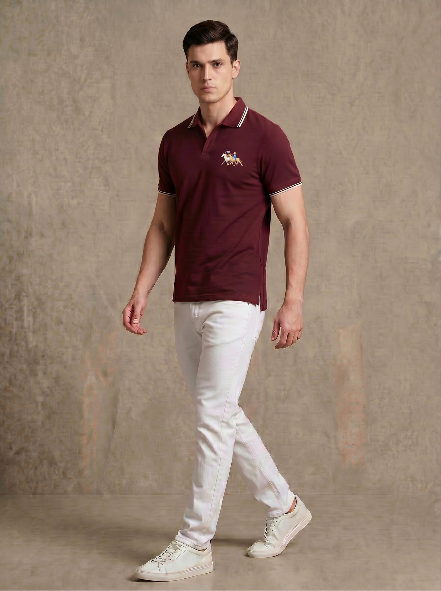 Maroon Tipped Old Money Polo