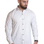 white dress checks shirt mens
