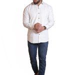 white dress checks shirt mens