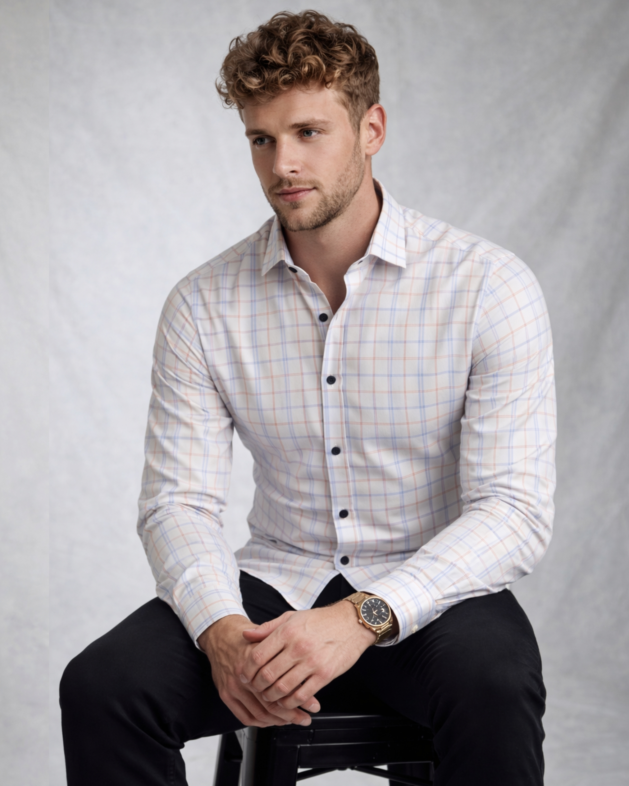 Classic Grid Premium Cotton Shirt – Winter Edition